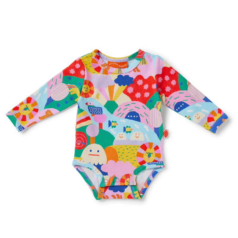 HALCYON NIGHTS RAINBOW VALLEY LONG SLEEVE BODYSUIT