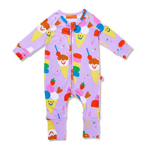 HALCYON NIGHTS SUNDAE FUNDAY LONG SLEEVE ROMPER