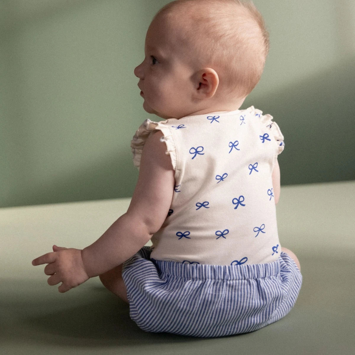 NATURE BABY FLEUR BODYSUIT - RIBBONS PRINT