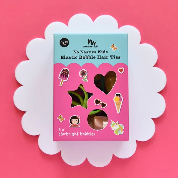 NO NASTIES STARBRIGHT BOBBLE ELASTICS SET