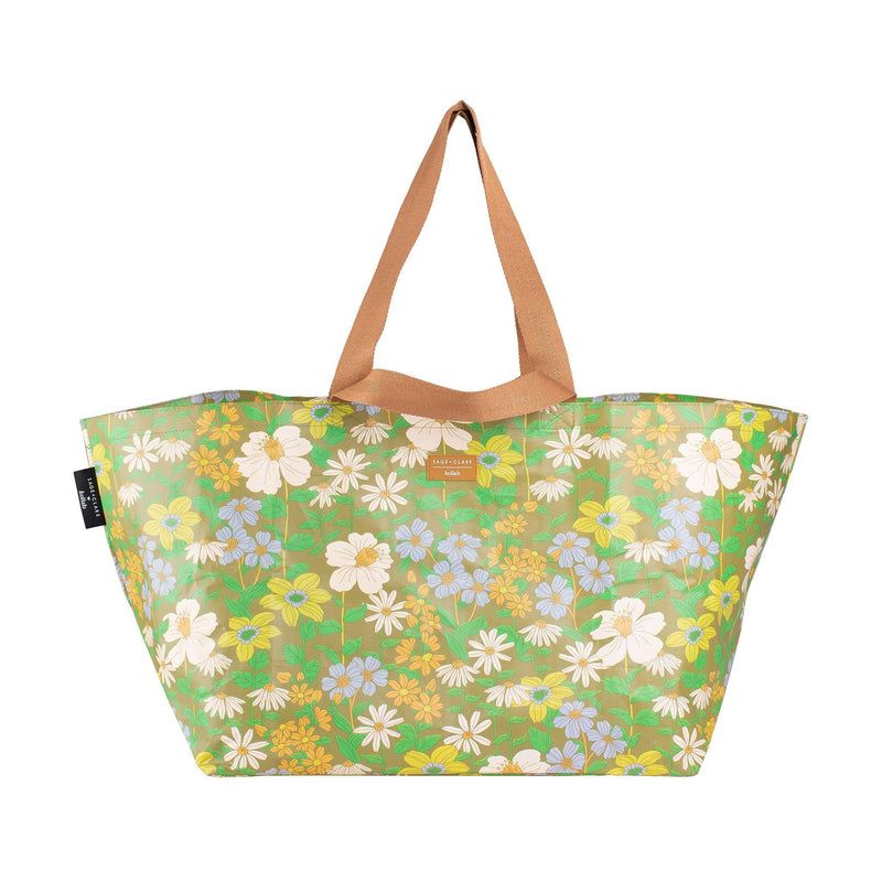 KOLLAB BEACH BAG SAGE X CLARE & KOLLAB FLORIA