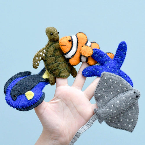 TARA TREASURES AUSTRALIAN CORAL REEF UNDER THE SEA FINGER PUPPET SET