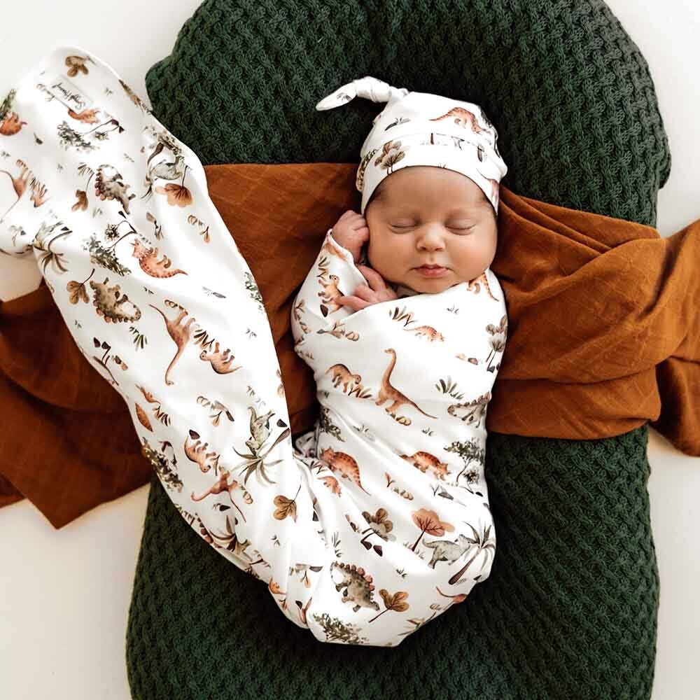 SNUGGLEHUNNY DINO ORGANIC KNOTTED BEANIE
