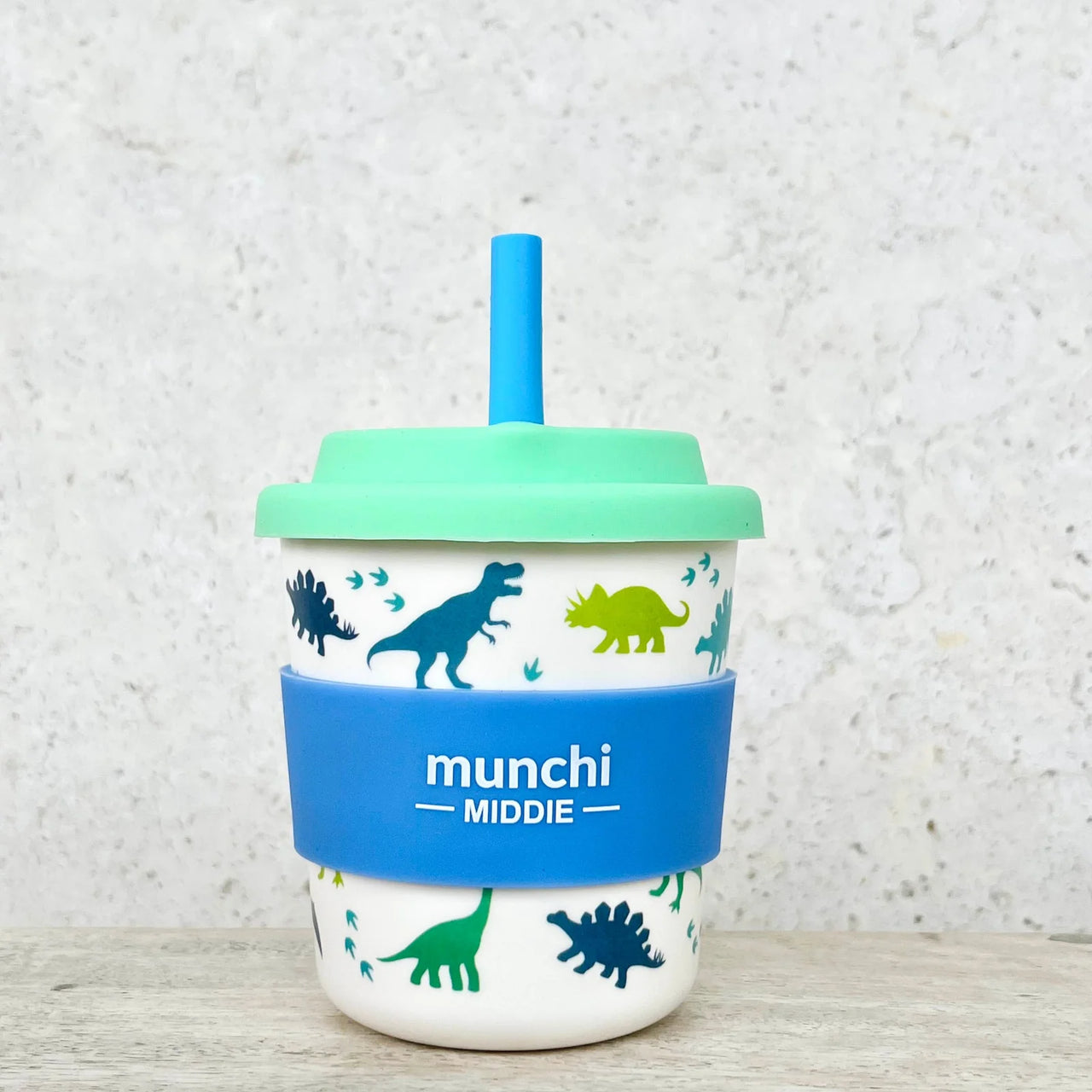 MUNCHI DINOSAUR BABYCHINO CUP (4oz/120ml) WITH STRAW