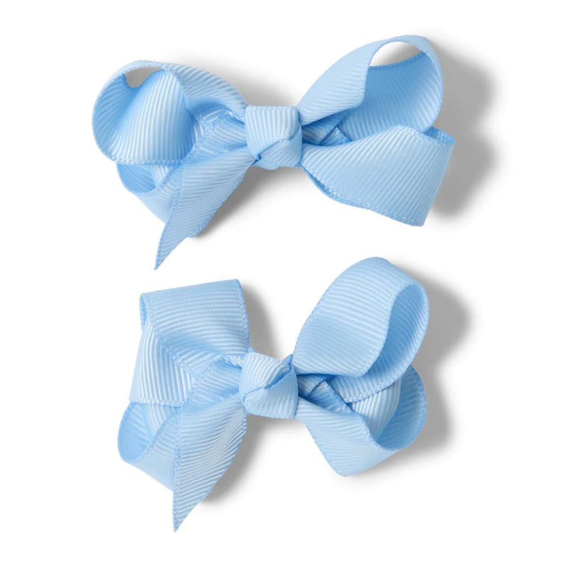 BABY BLUE CLIP BOW SMALL PAIR