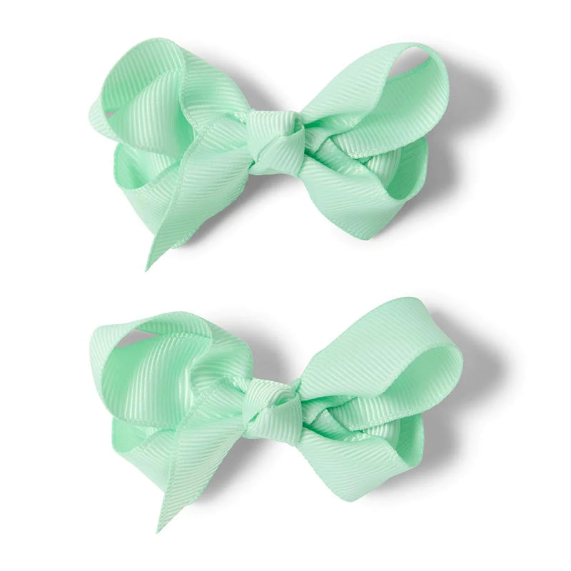 BABY GREEN BOW SMALL PAIR