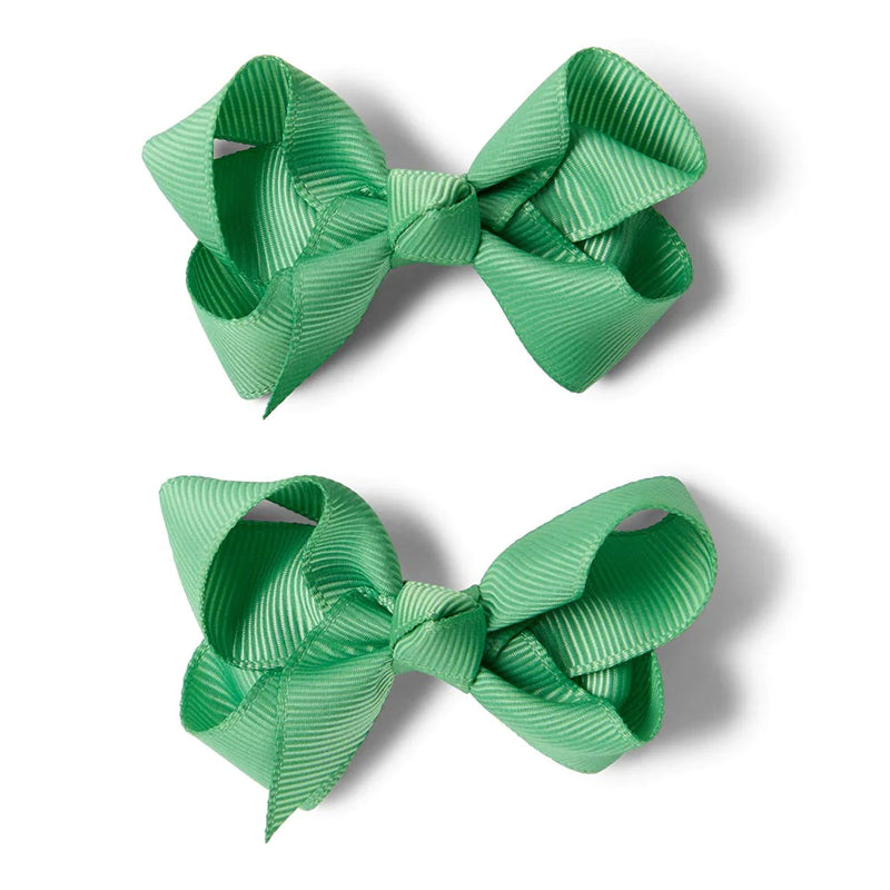 JADE CLIP BOW SMALL PAIR