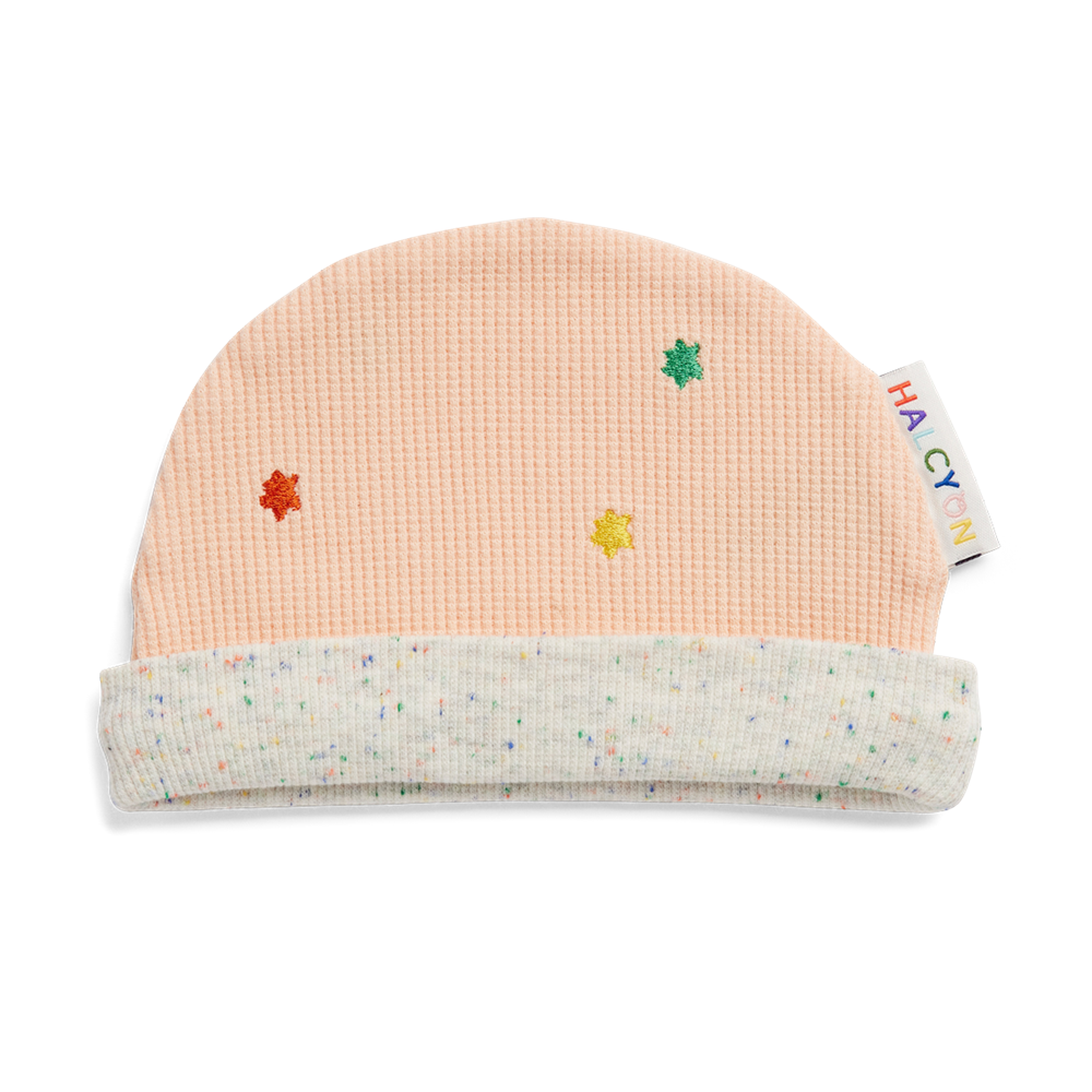 HALCYON NIGHTS COSY PEACH ORGANIC BABY HAT