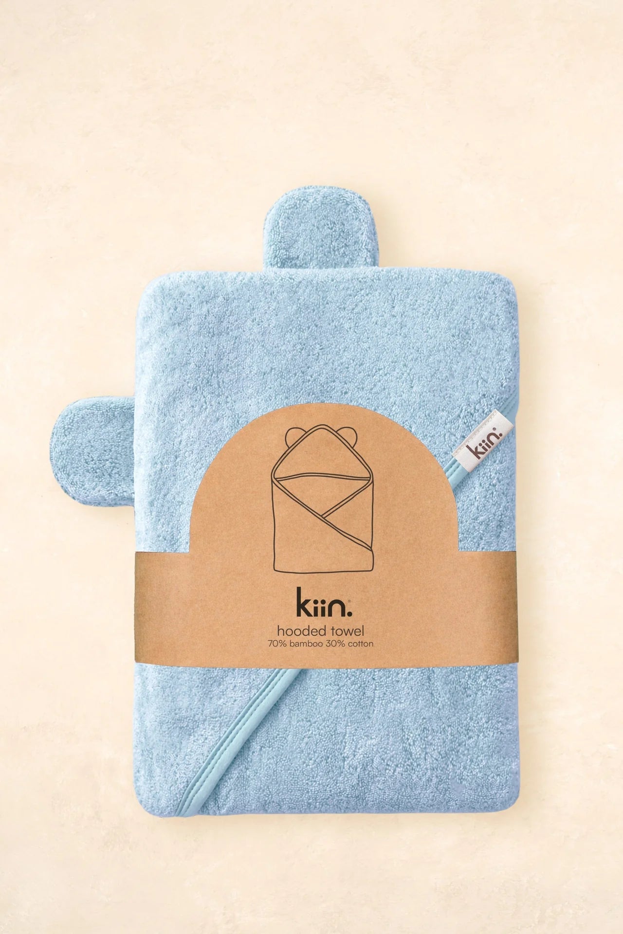 KIIN HOODED TOWEL SKY