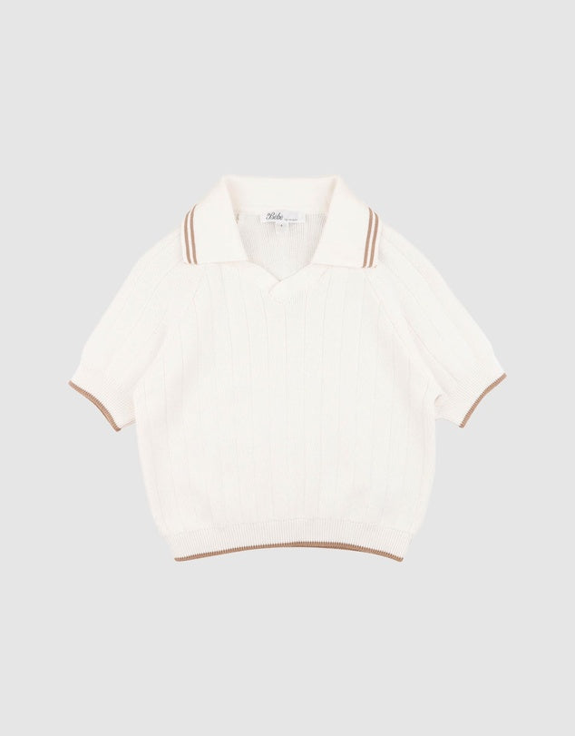 BEBE EVAN SS COLLARED JUMPER