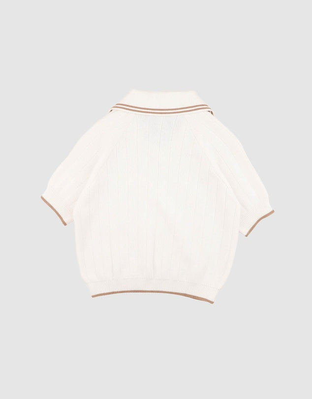 BEBE EVAN SS COLLARED JUMPER