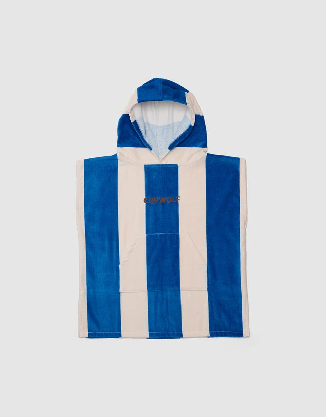 CRYWOLF HOODED TOWEL DEEP SEA STRIPE