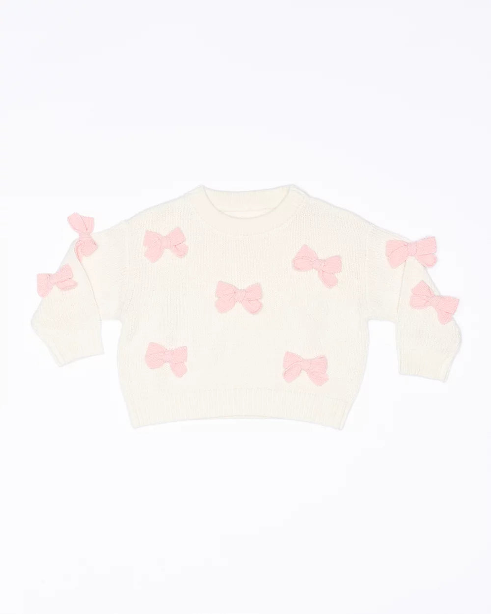 WALNUT BOW KNIT JUMPER CREAM