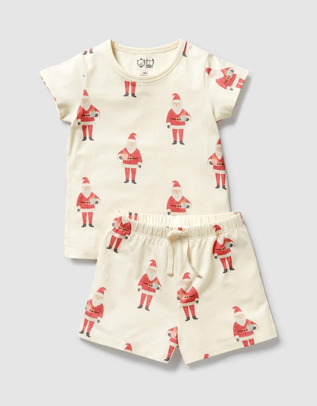 WILSON & FRENCHY HO HO HO ORGANIC SHORT SLEEVED PYJAMAS