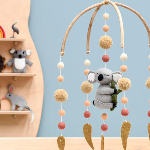 TARA TREASURES BABY COT MOBILE-SLEEPING KOALA