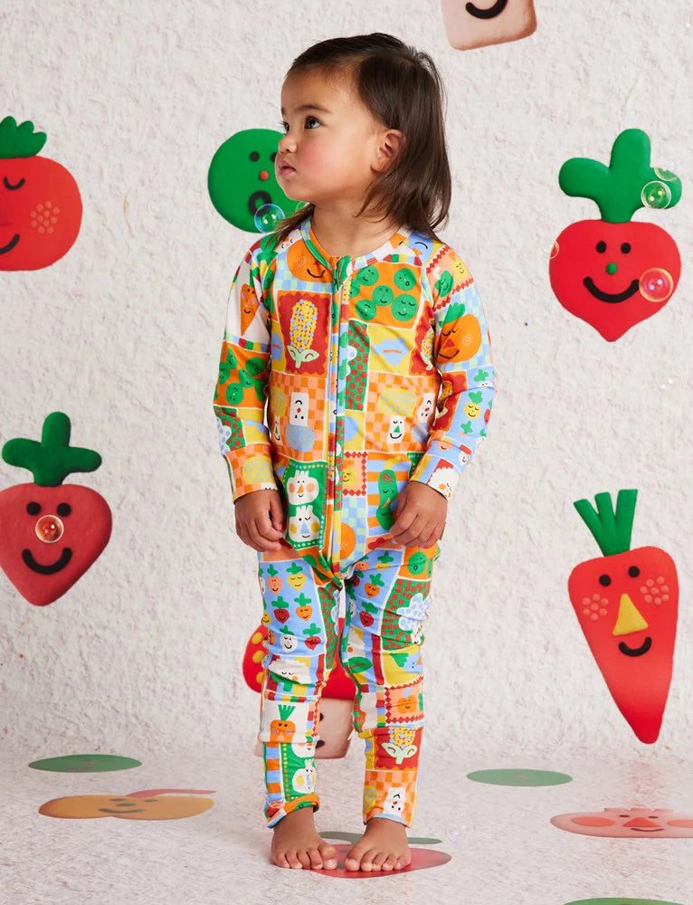 HALCYON NIGHTS POCKET PATCH LS ROMPER