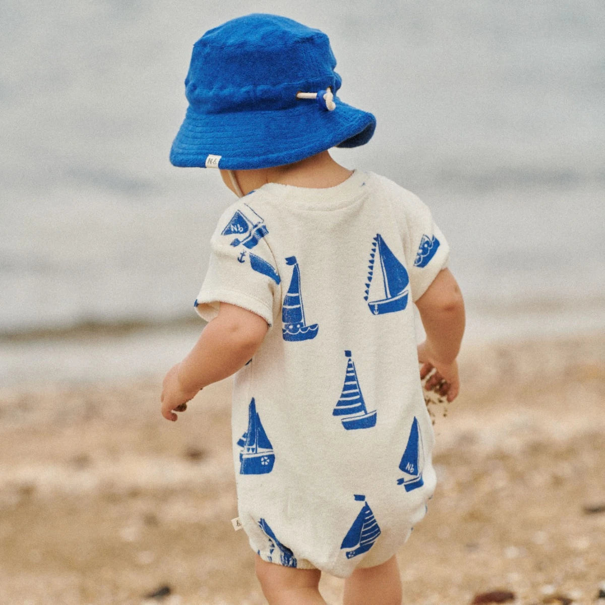 NATURE BABY JUNO ROMPER TERRY REGATTA PRINT