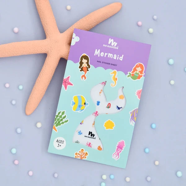 NO NASTIES MERMAID THEMED NAIL STICKERS