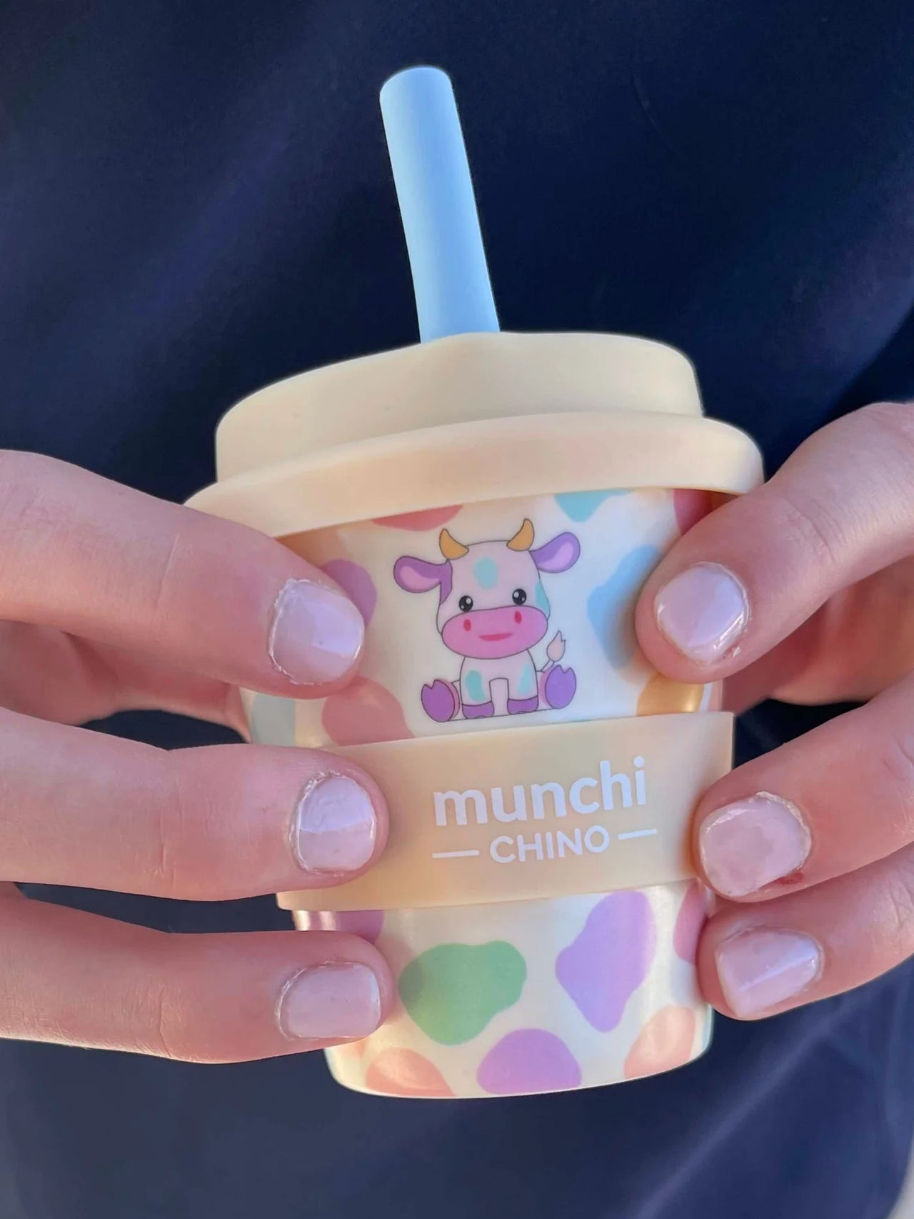 MUNCHI MINI MOO  BABYCHINO CUP (4oz/120ml) WITH STRAW