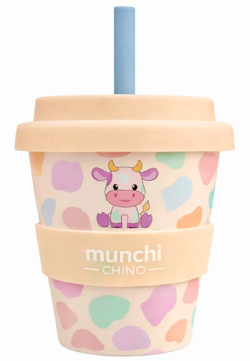 MUNCHI MINI MOO  BABYCHINO CUP (4oz/120ml) WITH STRAW