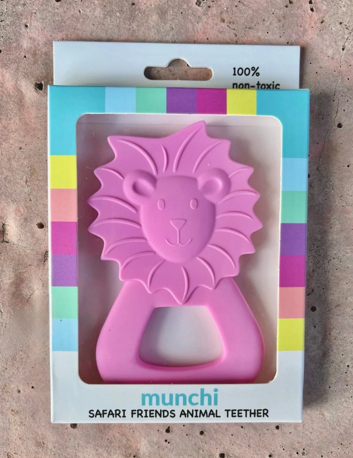 MUNCHI LION TEETHER - PINK