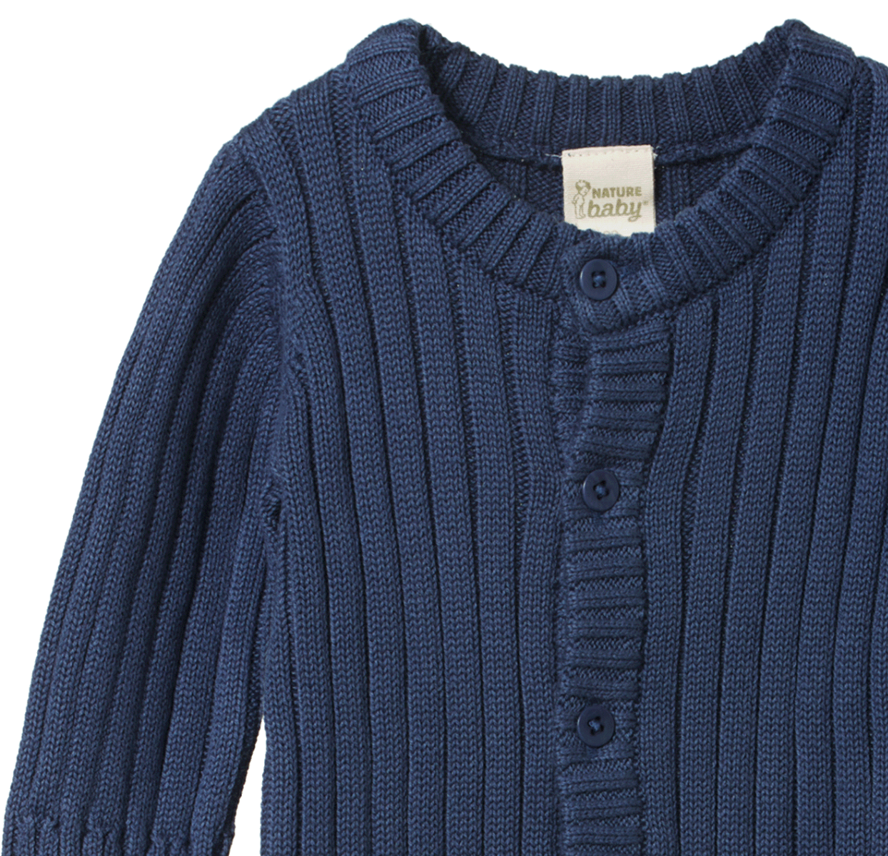 NATURE BABY LOU SUIT COTTON KNIT VINTAGE INDIGO