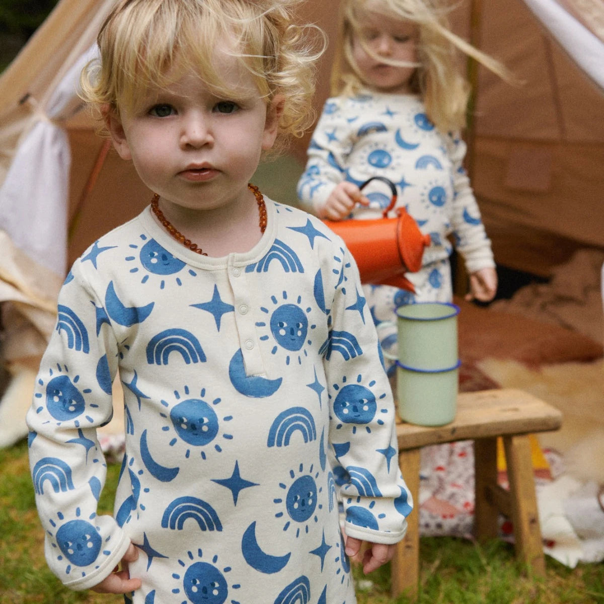 NATURE BABY HENLEY PYJAMA SUIT TWILIGHT PRINT