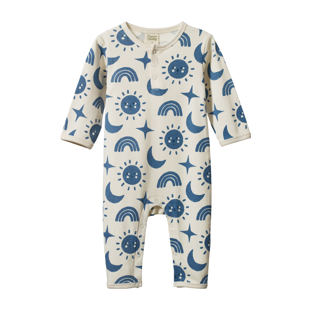 NATURE BABY HENLEY PYJAMA SUIT TWILIGHT PRINT