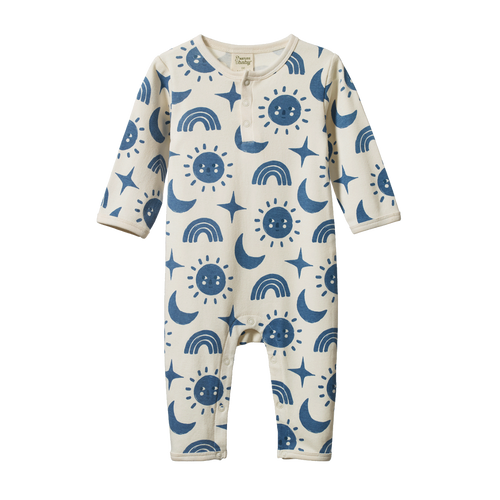 NATURE BABY HENLEY PYJAMA SUIT TWILIGHT PRINT