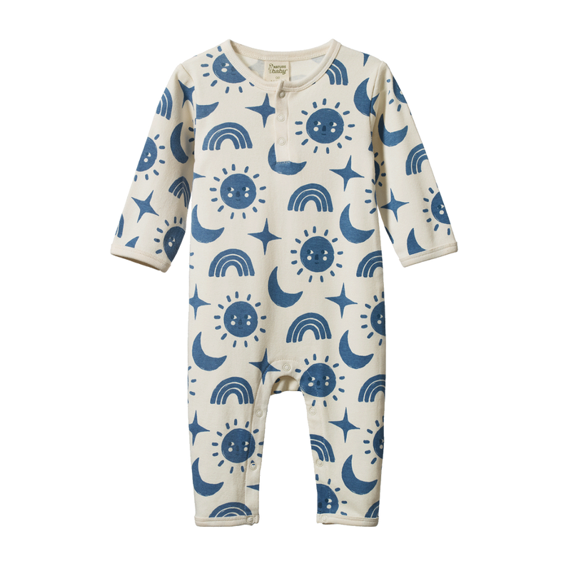 NATURE BABY HENLEY PYJAMA SUIT TWILIGHT PRINT