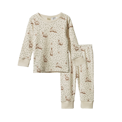 NATURE BABY 2PC LONG SLEEVE PYJAMAS RABBITTY