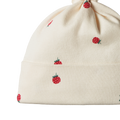 NATURE BABY COTTON KNOTTED BEANIE RASPBERRY PRINT
