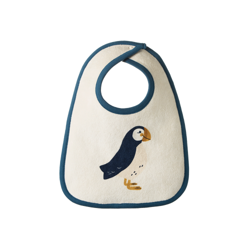 NATURE BABY REVERSIBLE BIB PUFFIN 6-12M