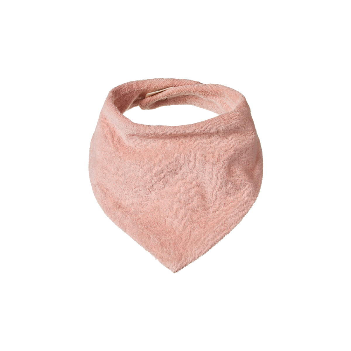 NATURE BABY TRIANGLE TERRY BIB ROSE BUD