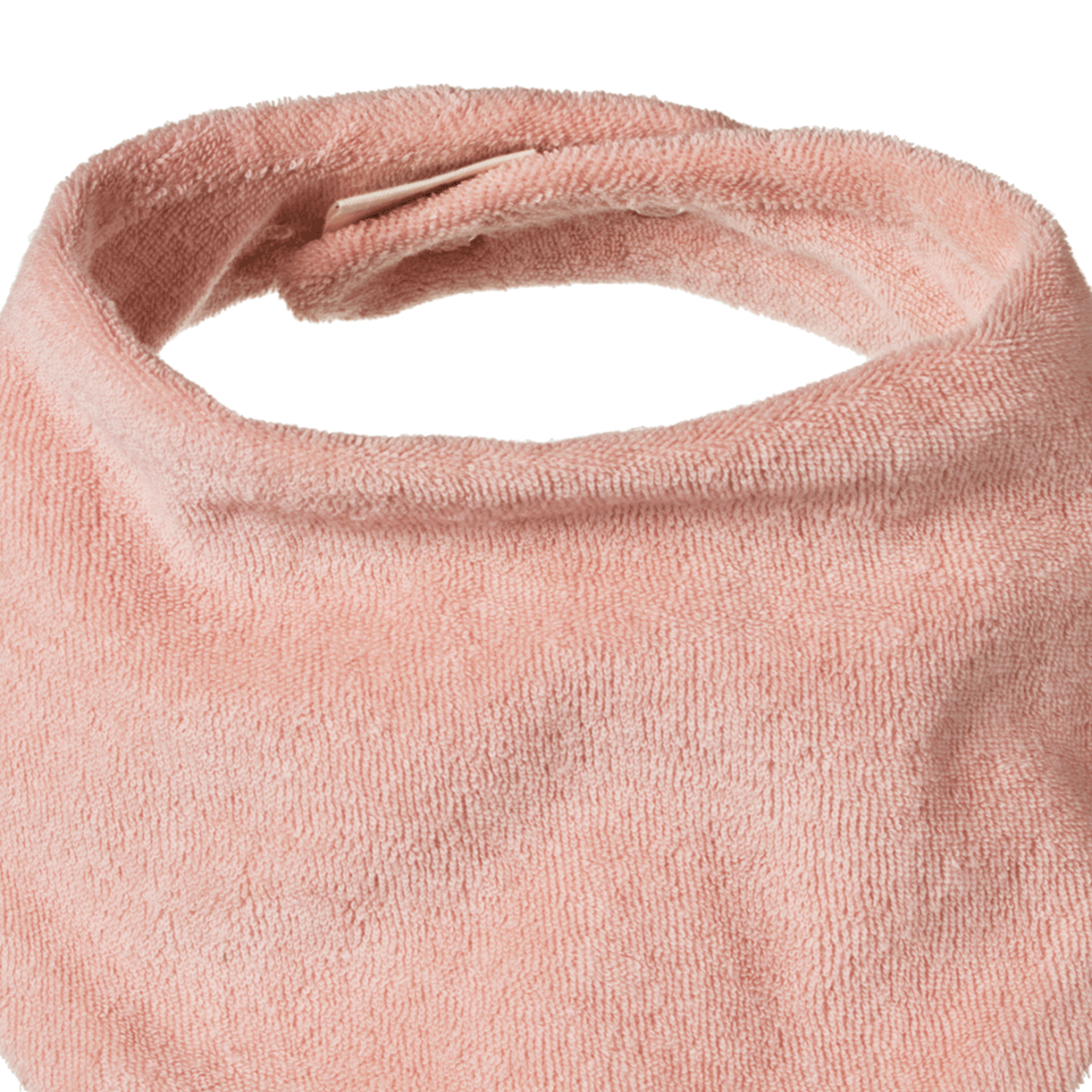 NATURE BABY TRIANGLE TERRY BIB ROSE BUD