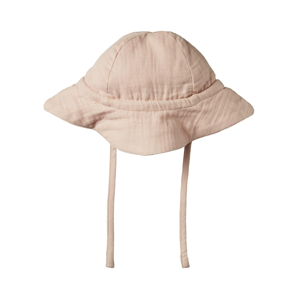 NATURE BABY CRINKLE MUSLIN SUNHAT ROSE DUST CRINKLE