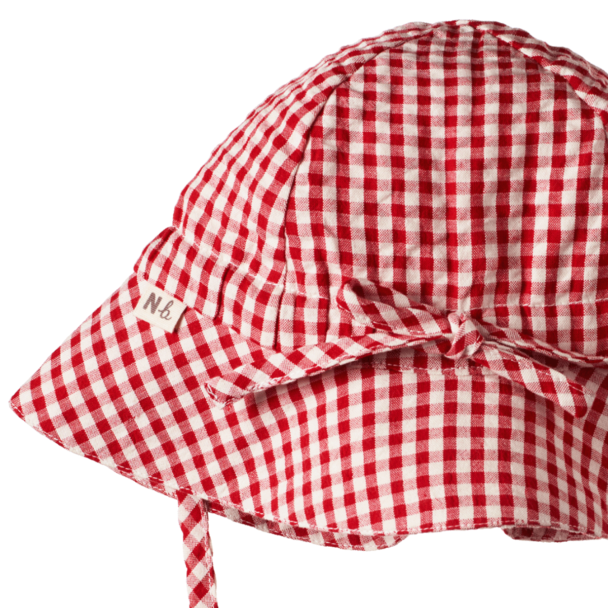 NATURE BABY GINGHAM SUNHAT RED CHECK