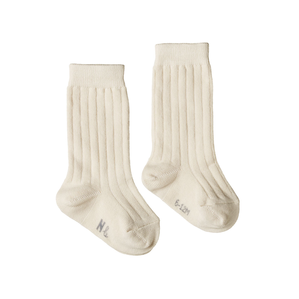 NATURE BABY ORGANIC COTTON RIB SOCKS NATURAL