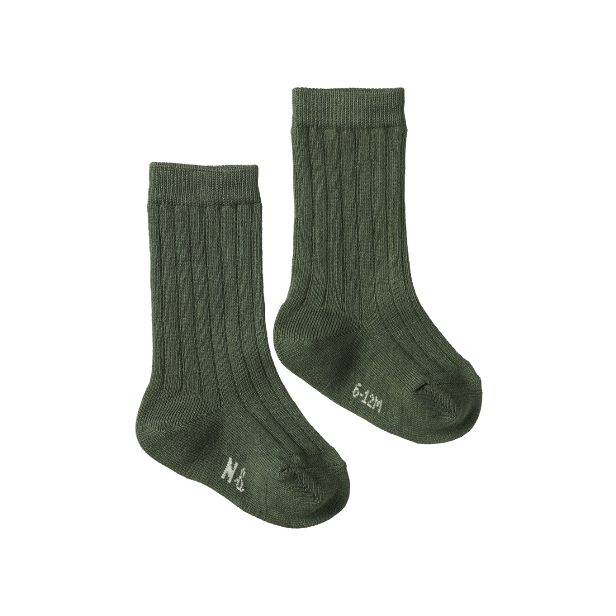 NATURE BABY ORGANIC COTTON RIB SOCKS THYME