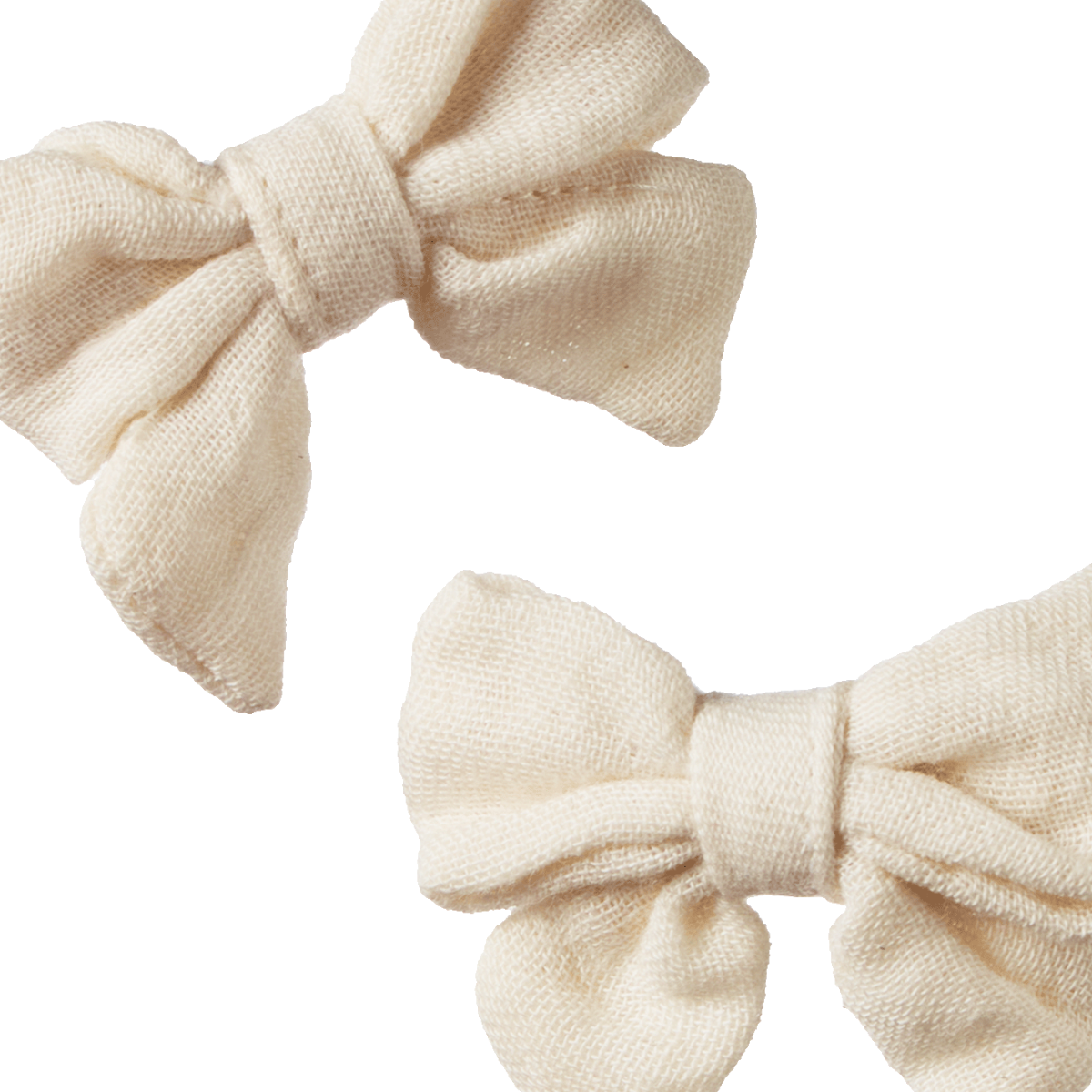 NATURE BABY BOW HAIR CLIPS 2 PACK NATURAL
