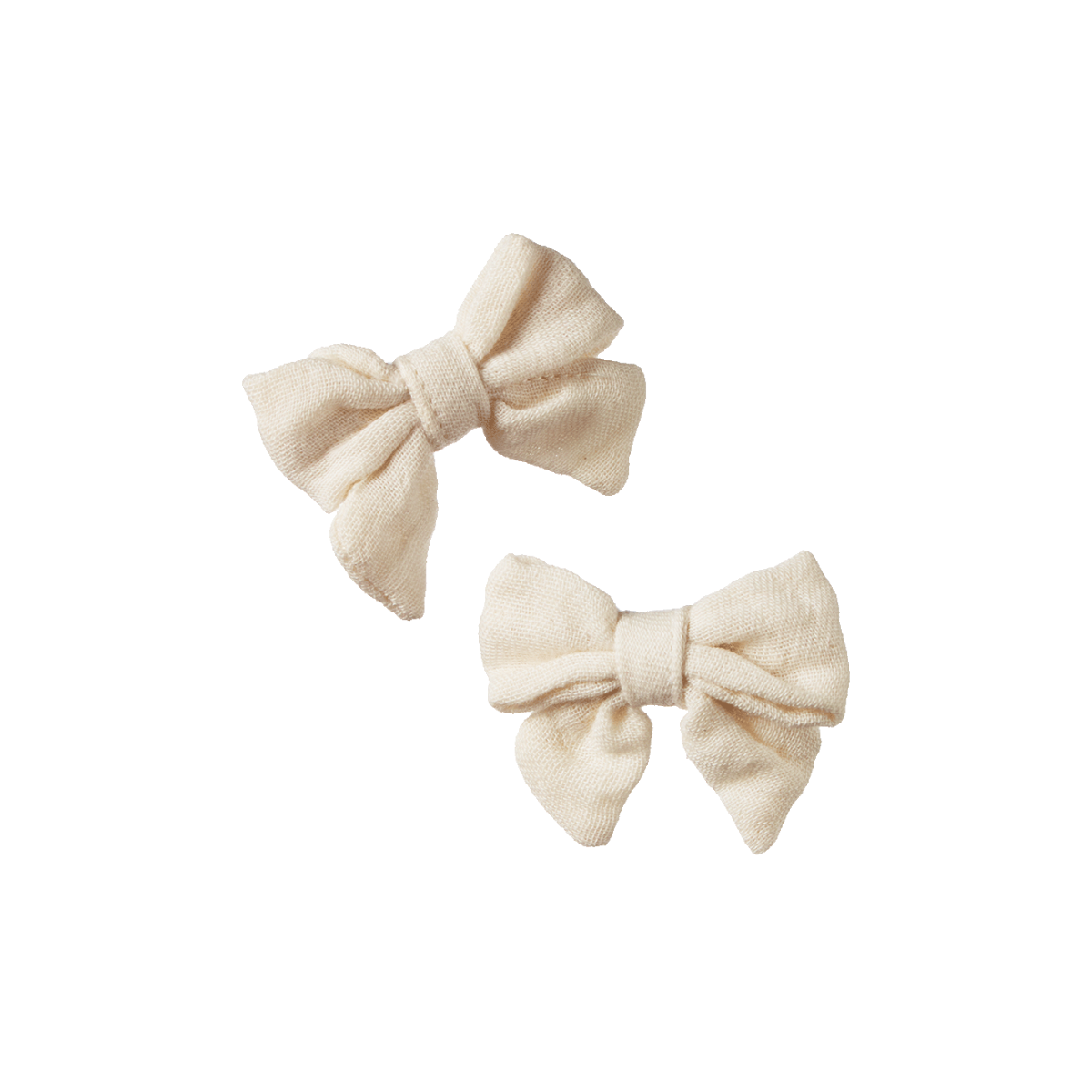 NATURE BABY BOW HAIR CLIPS 2 PACK NATURAL