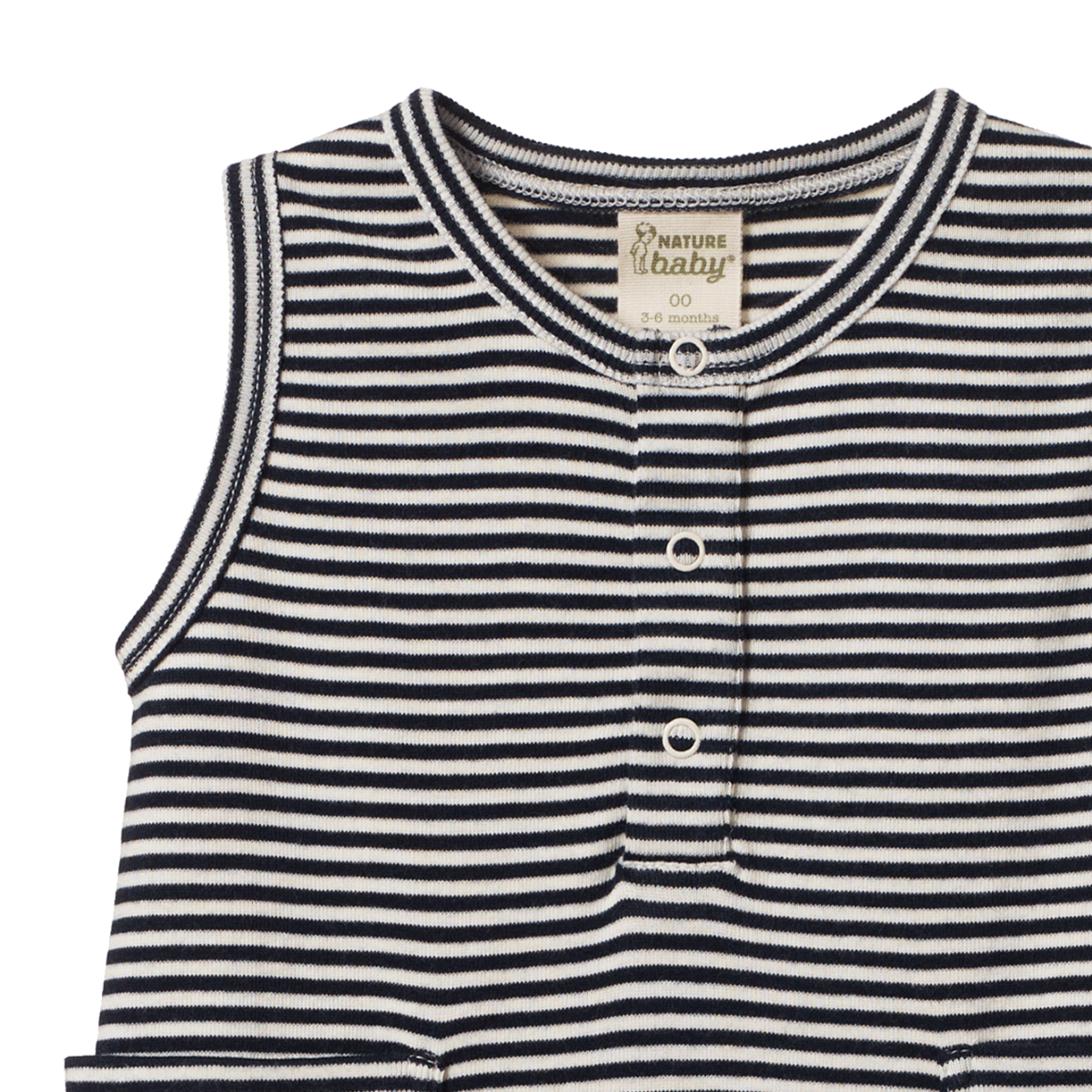 NATURE BABY CAMPER SUIT NAVY STRIPE