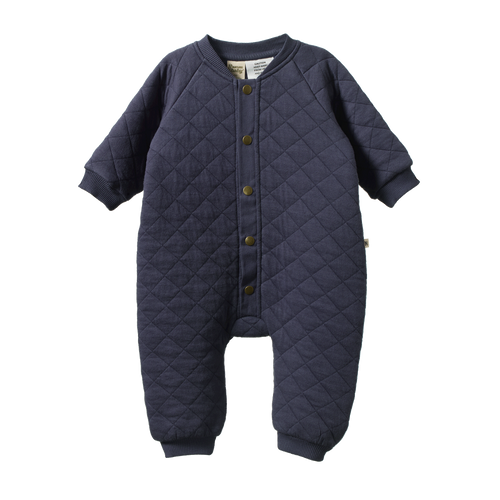 NATURE BABY QUILTED JUNO ROMPER MULBERRY