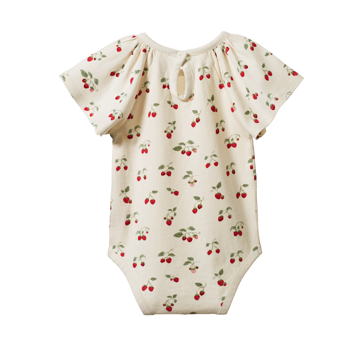 NATURE BABY FAYE BODYSUIT STRAWBERRY BLUSH PRINT
