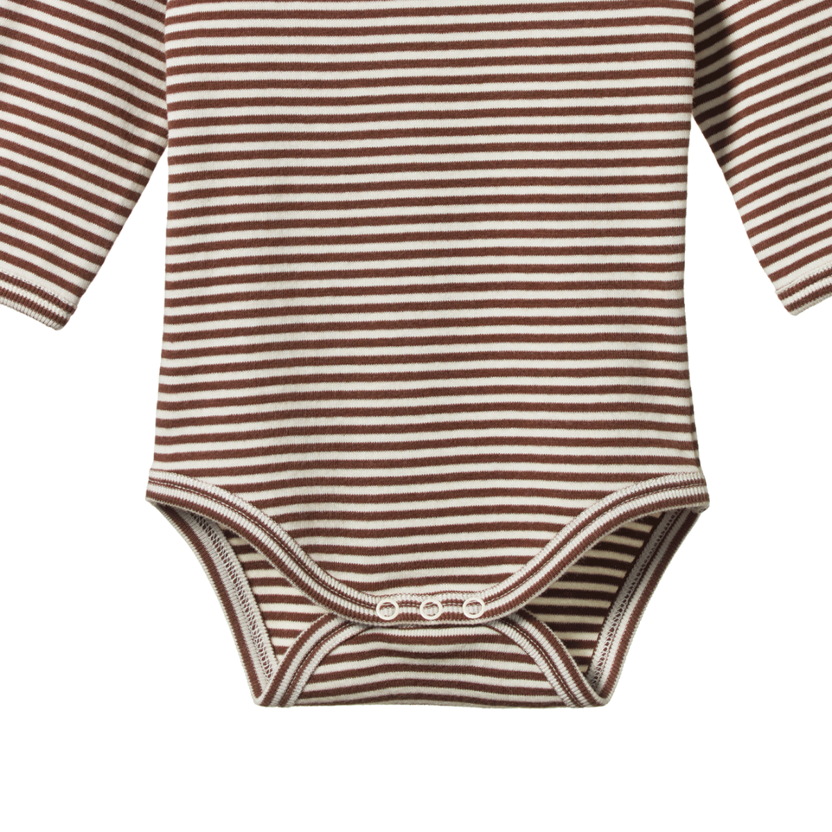NATURE BABY LONG SLEEVE BODYSUIT PINECONE STRIPE