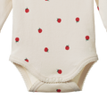 NATURE BABY LONG SLEEVE BODYSUIT RASPBERRY PRINT