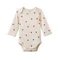 NATURE BABY LONG SLEEVE BODYSUIT RASPBERRY PRINT