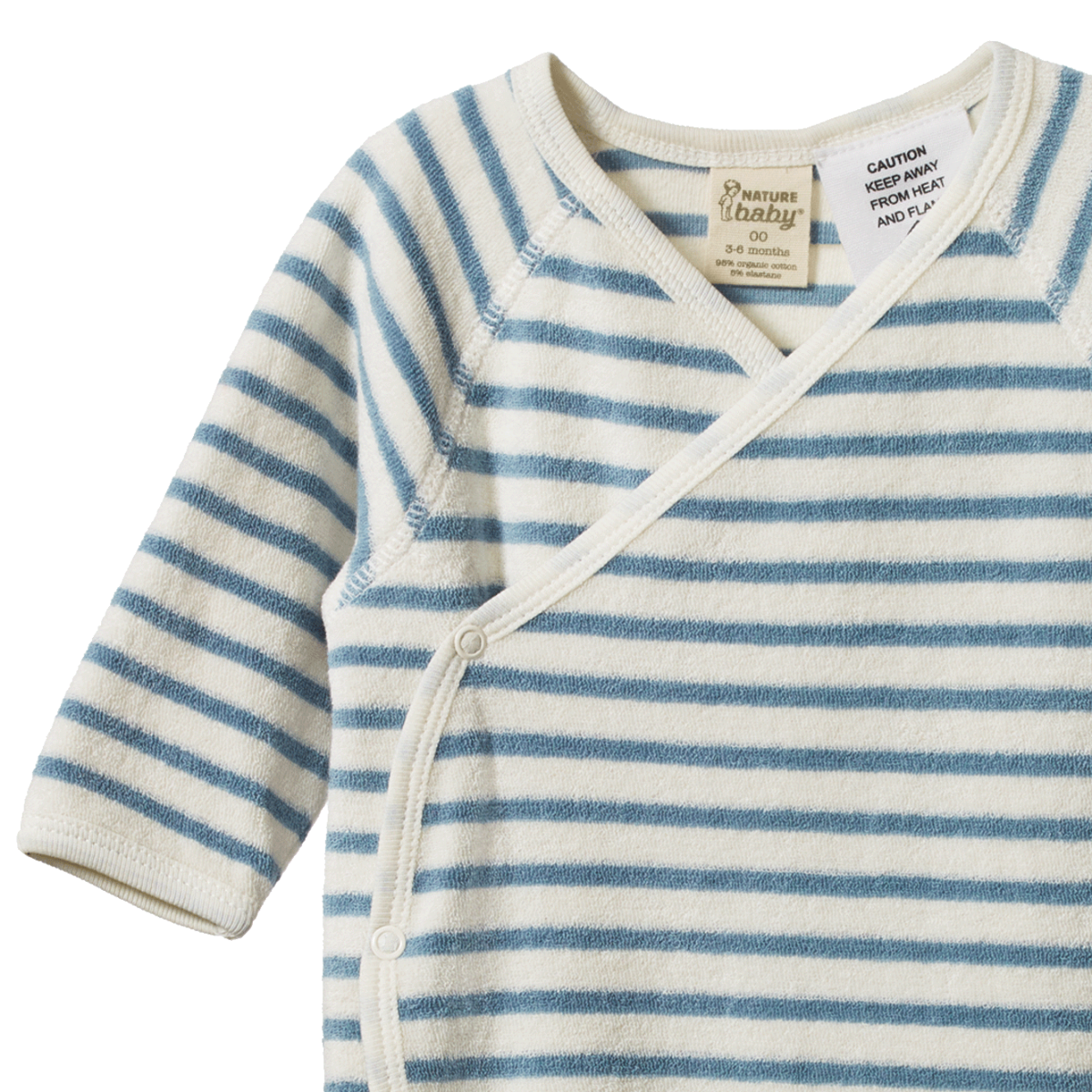 NATURE BABY TERRY STRETCH & GROW POWDER BLUE