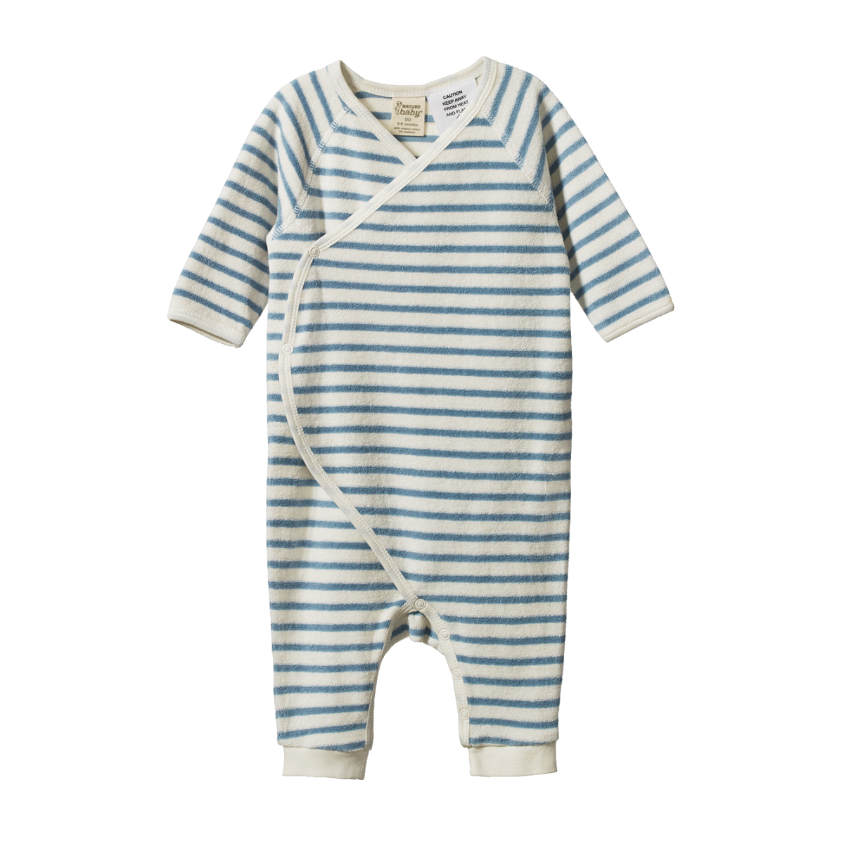 NATURE BABY TERRY STRETCH & GROW POWDER BLUE
