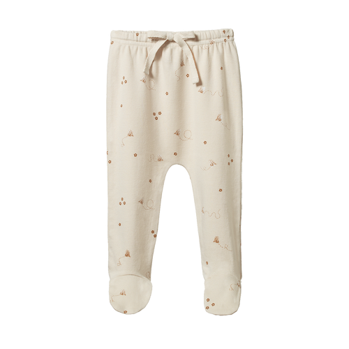 NATURE BABY FOOTED ROMPERS BUMBLE BEE PRINT